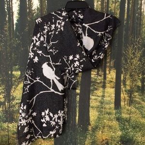 Vintage black and white cute scarf